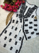 Heavy 3D Worked Good looking Combo in B&W - Chikankari official
