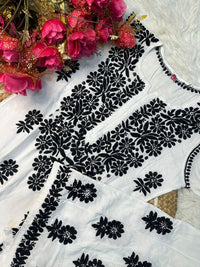 Heavy 3D Worked Good looking Combo in B&W - Chikankari official