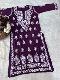 Heavy Ayaat Modal cotton chikankari - Chikankari official