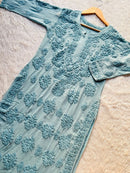 Heavy boota high quality viscose handwork - Chikankari official