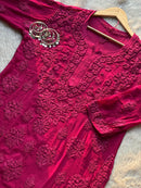 Heavy boota high quality viscose handwork - Chikankari official