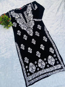 Heavy border Designed Chikankari kurti - Chikankari official