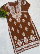 Heavy border Designed Chikankari kurti - Chikankari official
