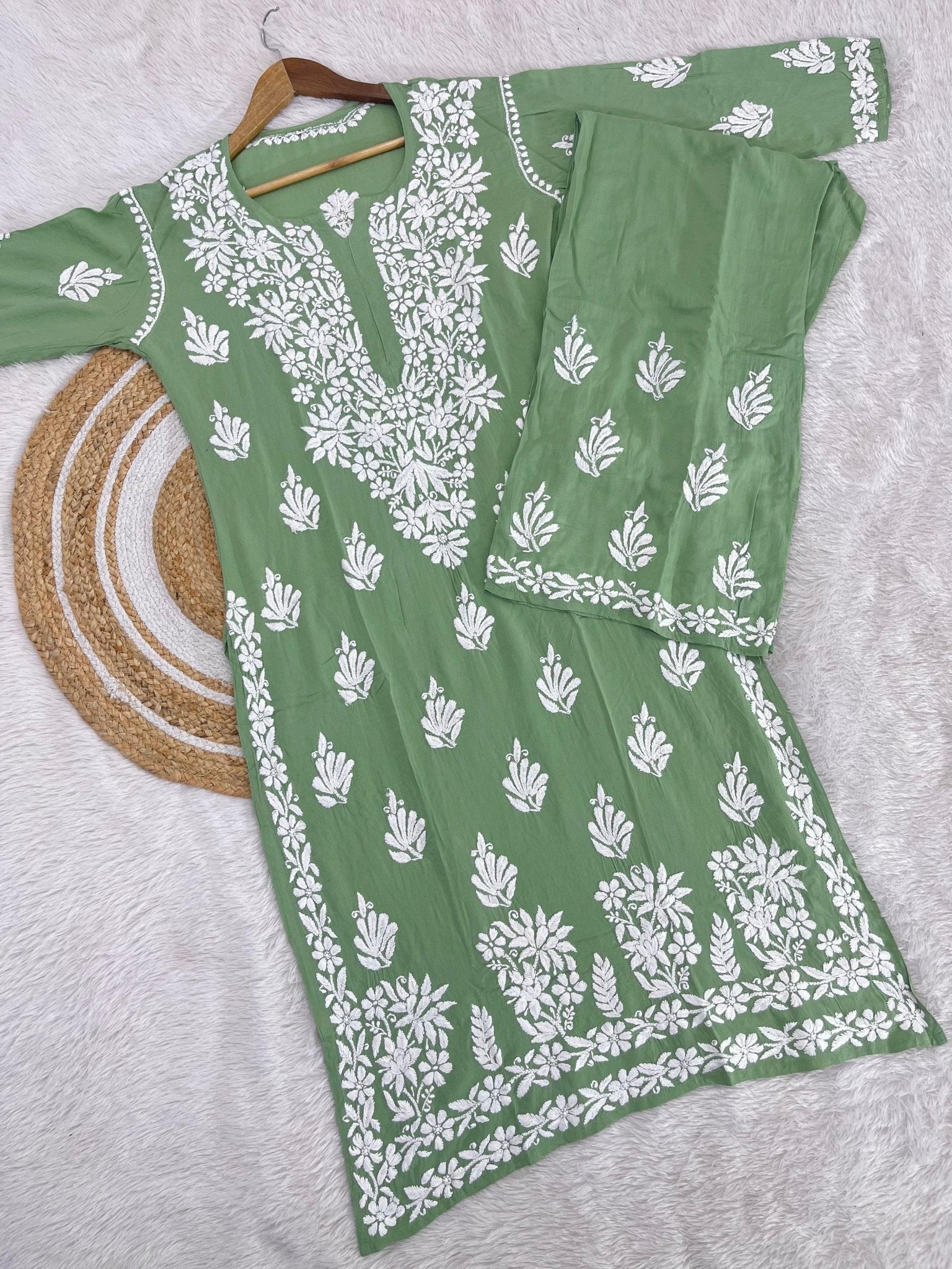 Heavy chikan Work Modal cotton Combo - Chikankari official