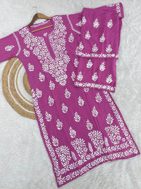 Heavy chikan Work Modal cotton Combo - Chikankari official