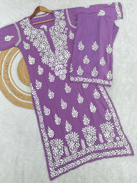 Heavy chikan Work Modal cotton Combo - Chikankari official