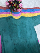 Heavy Chikankari Handwork Muslin Ombre combo - Chikankari official