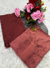Heavy Chikankari Handwork Muslin Ombre combo - Chikankari official
