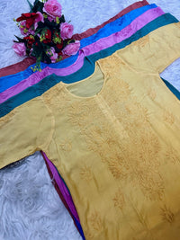 Heavy Chikankari Handwork Muslin Ombre combo - Chikankari official