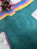Heavy Chikankari Handwork Muslin Ombre combo - Chikankari official