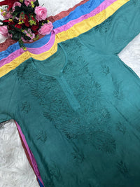 Heavy Chikankari Handwork Muslin Ombre combo - Chikankari official