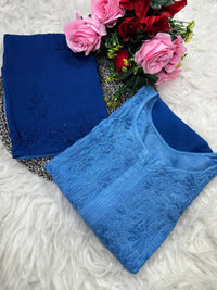 Heavy Chikankari Handwork Muslin Ombre combo - Chikankari official