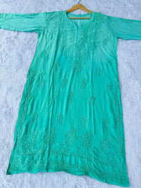 Heavy Daman Buta Dual Shade Modal Dyed kurtis - Chikankari official
