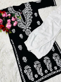 Heavy Daman chikankari work Long Kurta - Chikankari official