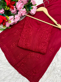 Heavy Daman Handwork Co - ord Set - Chikankari official