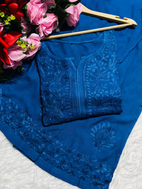 Heavy Daman Handwork Co - ord Set - Chikankari official