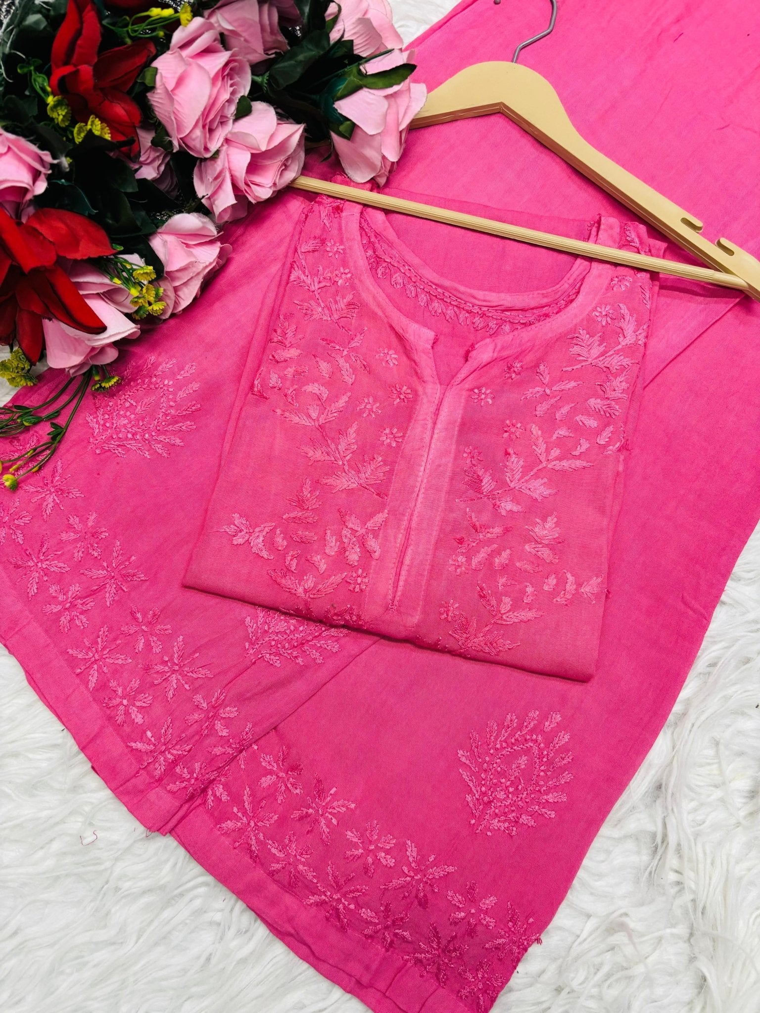 Heavy Daman Handwork Co - ord Set - Chikankari official