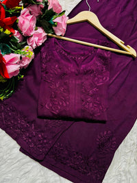 Heavy Daman Handwork Co - ord Set - Chikankari official