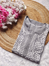 Heavy Daman Modal Cotton kurta - Chikankari official