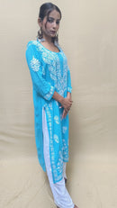 Heavy Daman Modal Cotton Kurti - Chikankari official