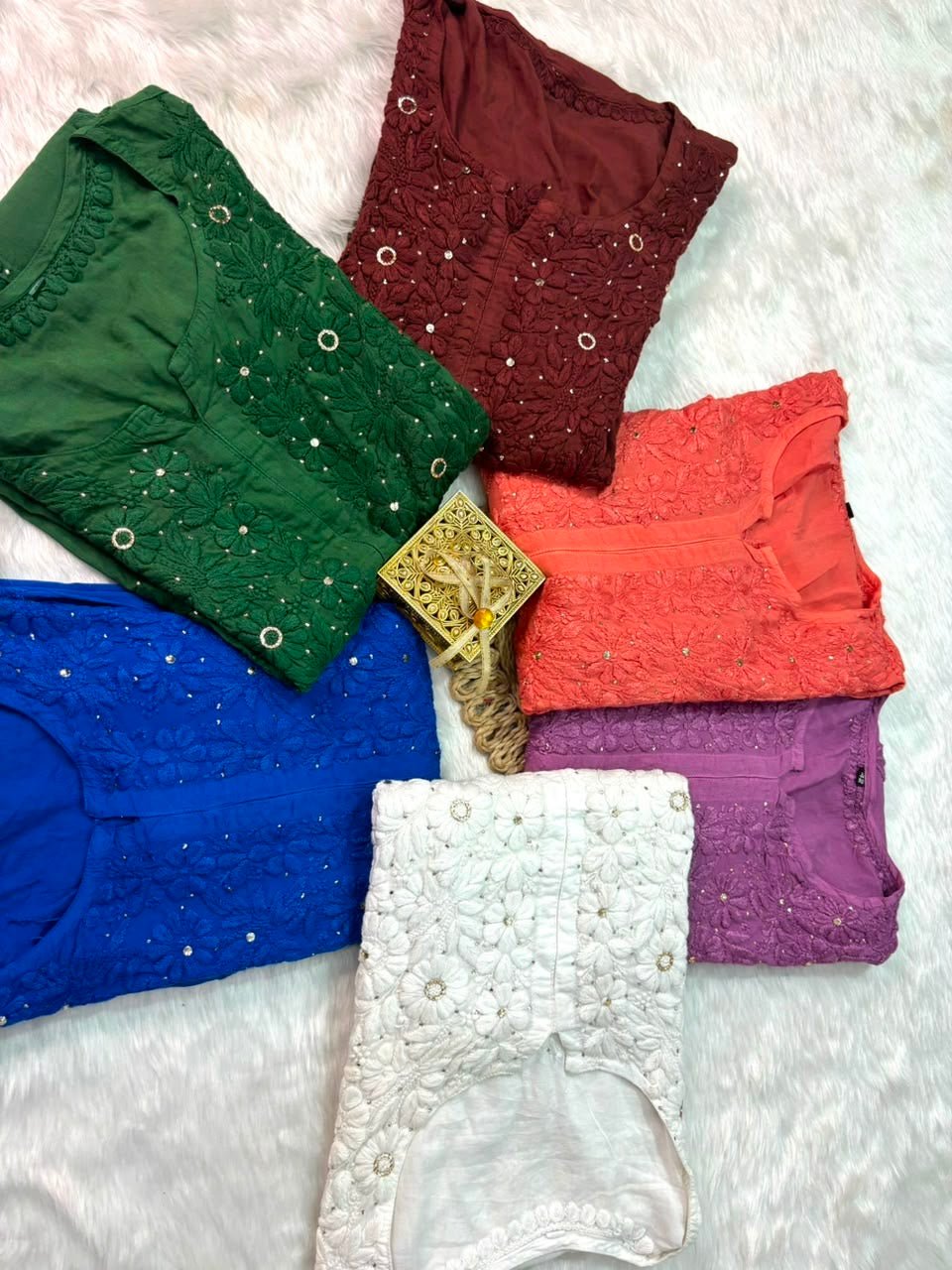 Heavy Daman Modal Muqaish Kurta - Chikankari official