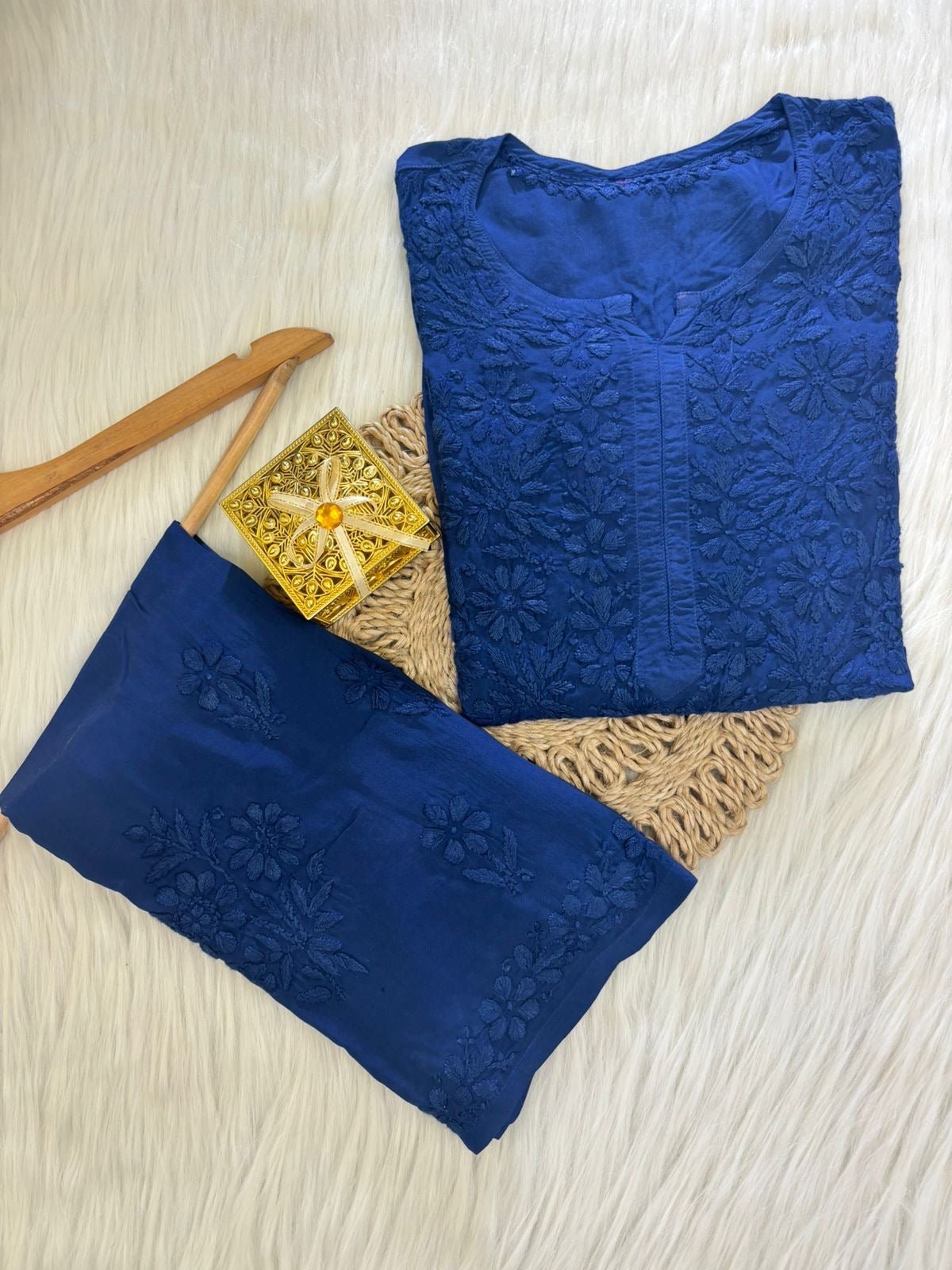 Heavy Daman Modal ( Set Achal Special ) - Chikankari official