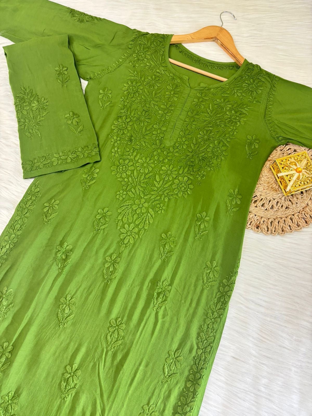 Heavy Daman Modal ( Set Achal Special ) - Chikankari official