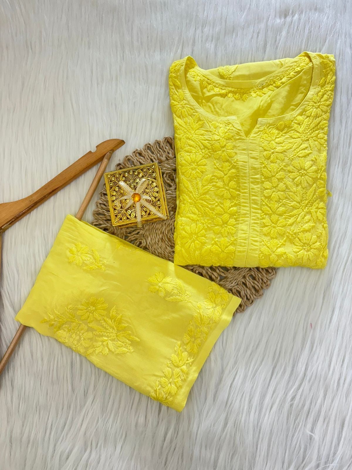 Heavy Daman Modal ( Set Achal Special ) - Chikankari official