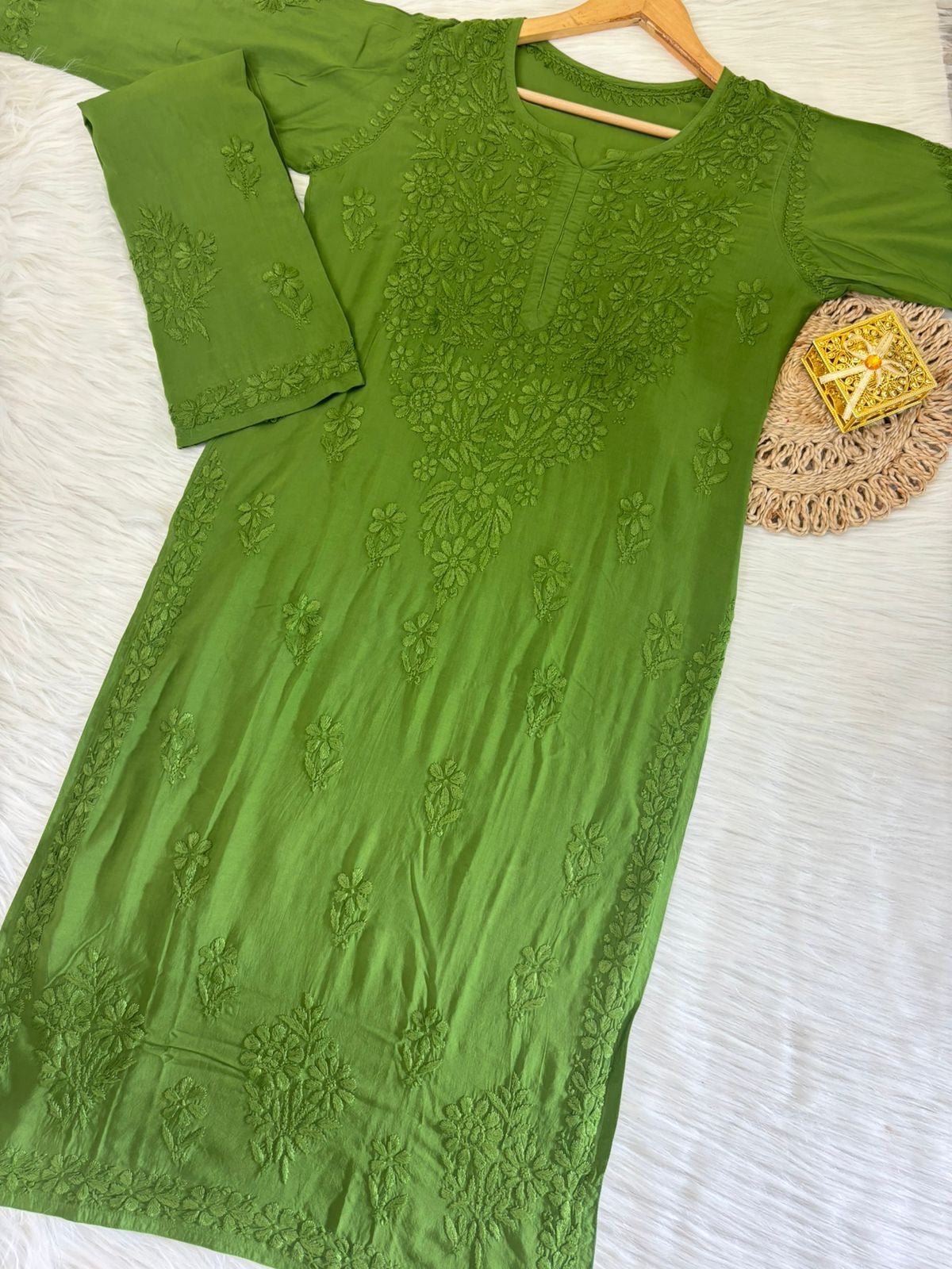 Heavy Daman Modal ( Set Achal Special ) - Chikankari official