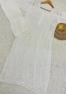 Heavy Daman Originally Handmade Pure Modal 3pc - Chikankari official