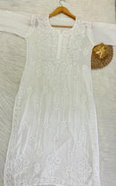 Heavy Daman Originally Handmade Pure Modal 3pc - Chikankari official