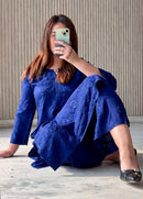 Heavy Daman Pastle Soft Rayon embroidered set - Chikankari official