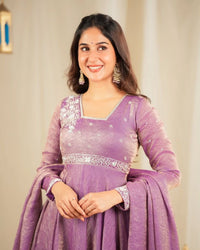 Heavy Designer Party Wear Gown with Dupatta - Chikankari official
