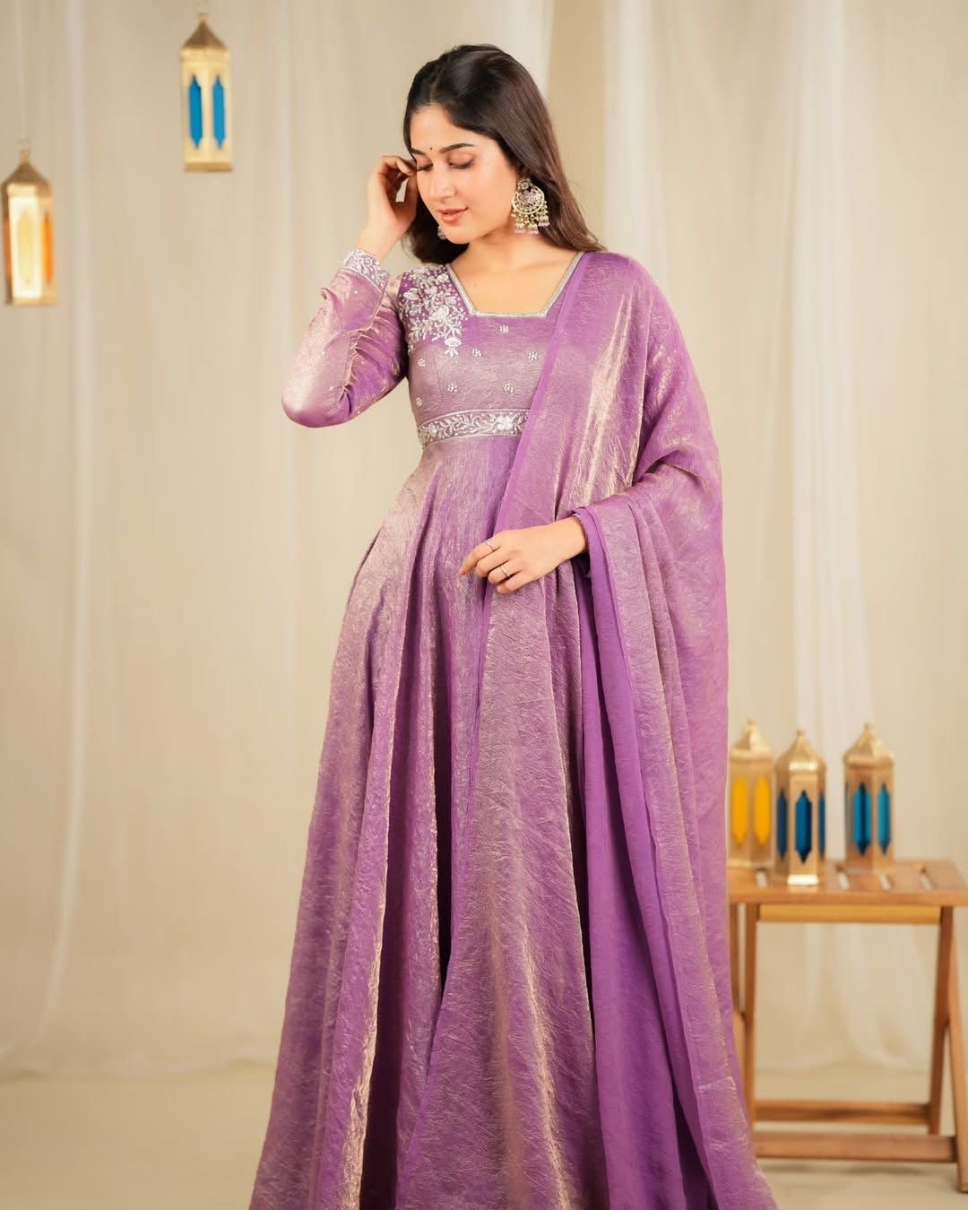 Heavy Designer Party Wear Gown with Dupatta - Chikankari official