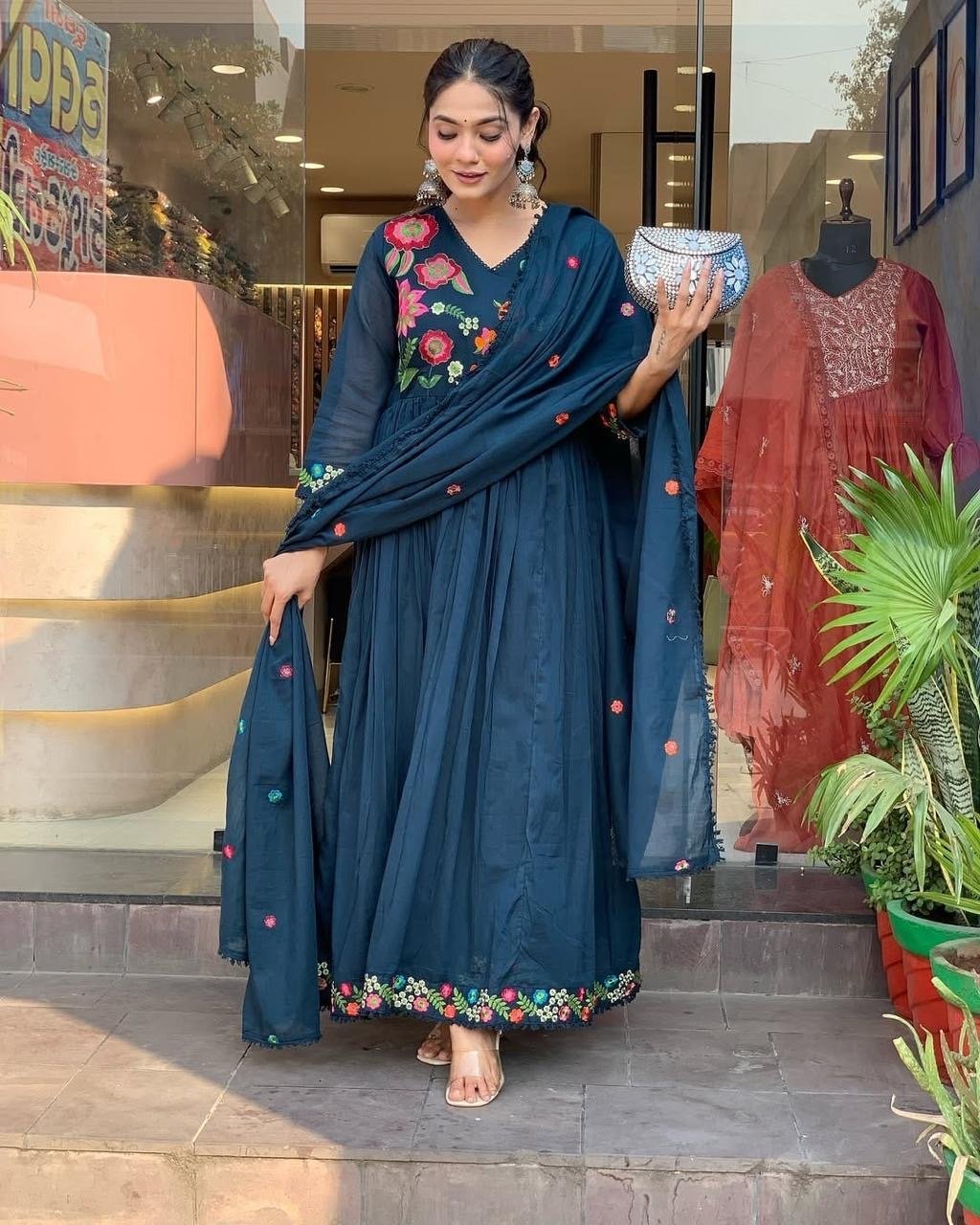 Heavy Embroidery party wear 3pc Suit