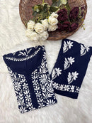 Heavy embroidery Rayon Designer Kurta Set - Chikankari official