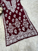 Heavy embroidery Rayon Designer Kurta Set - Chikankari official