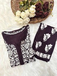 Heavy embroidery Rayon Designer Kurta Set - Chikankari official