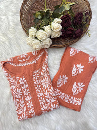 Heavy embroidery Rayon Designer Kurta Set - Chikankari official