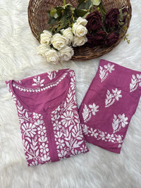 Heavy embroidery Rayon Designer Kurta Set - Chikankari official