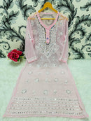 Heavy Gala Daman Mirror Kurta with inner - Chikankari official