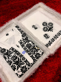 Heavy Hand embroidered Rayon Chikankari 2pc set - Chikankari official
