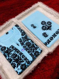 Heavy Hand embroidered Rayon Chikankari 2pc set - Chikankari official