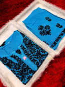 Heavy Hand embroidered Rayon Chikankari 2pc set - Chikankari official