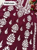 Heavy hand embroidery Modal Cotton Kurta - Chikankari official