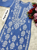 Heavy hand embroidery Modal Cotton Kurta - Chikankari official