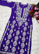 Heavy hand embroidery Modal Cotton Kurta - Chikankari official