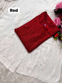 Heavy Handwork chanderi Muqaish kurta - Chikankari official