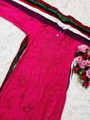 Heavy Handwork chanderi Muqaish kurta - Chikankari official