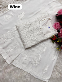 Heavy Handwork chanderi Muqaish kurta - Chikankari official